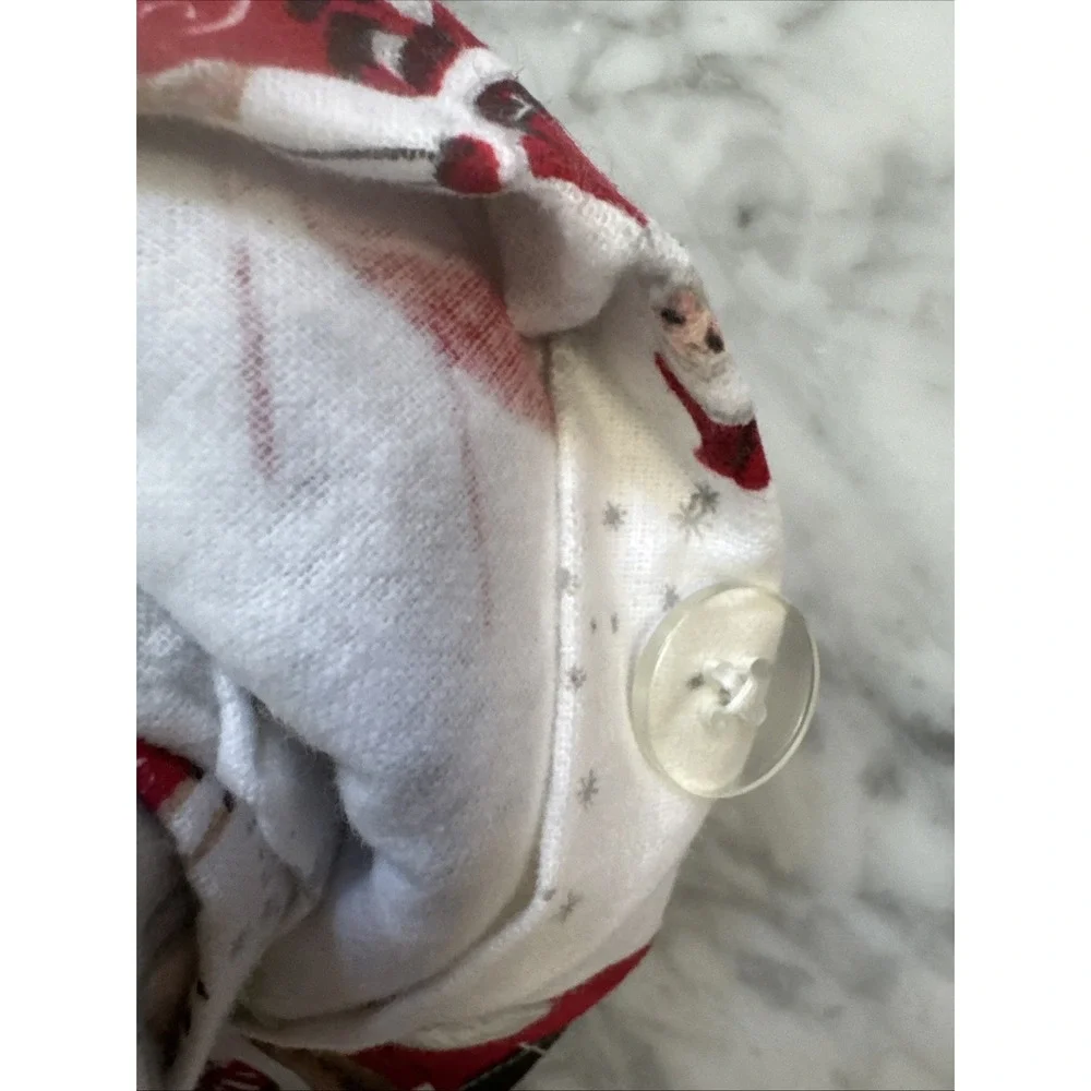 Pottery Barn Kids Christmas HERITAGE SANTA Organic Flannel Twin Duvet Cover